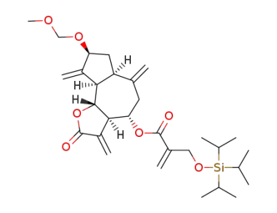 (3aR,4S,6aR,8S,9aR,9bR)-8-(methoxymethoxy)-3,6,9-trimethylene-2-oxododecahydroazuleno[4,5-b]furan-4-yl 2-(((triisopropylsilyl)oxy)methyl)acrylate